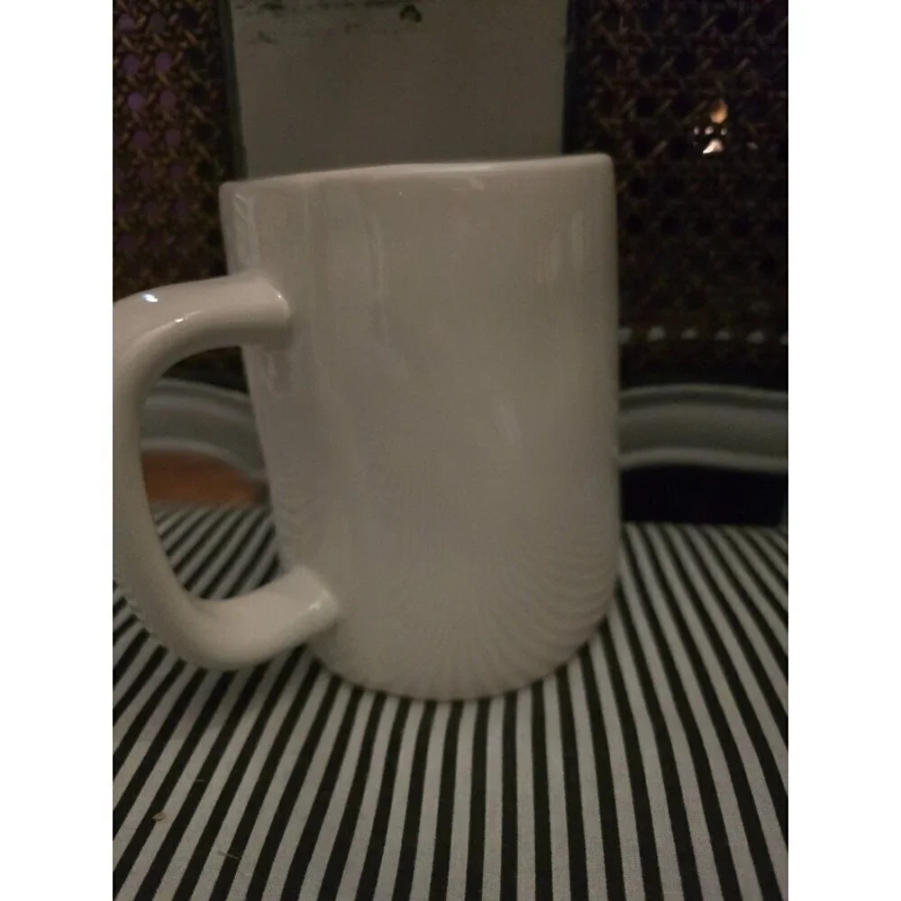 Rae Dunn Halloween Trick Candy Corn Icon Coffee Mug Orange Interior